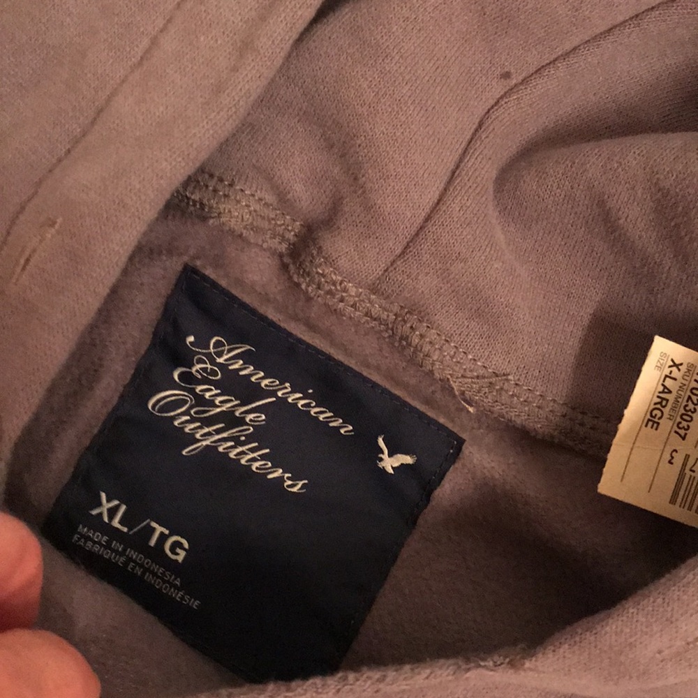 NWT American Eagle hoodie XL gray soft - Picture 4 of 8